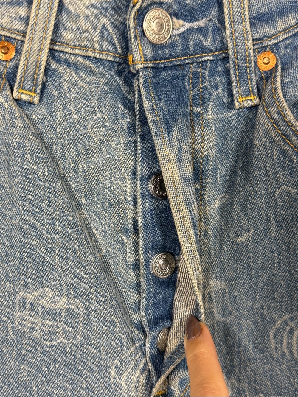 Levi’s Haus Miami Ribcage 72693-0026 Laser Custom Jeans W27 L27 - Picture 8 of 16